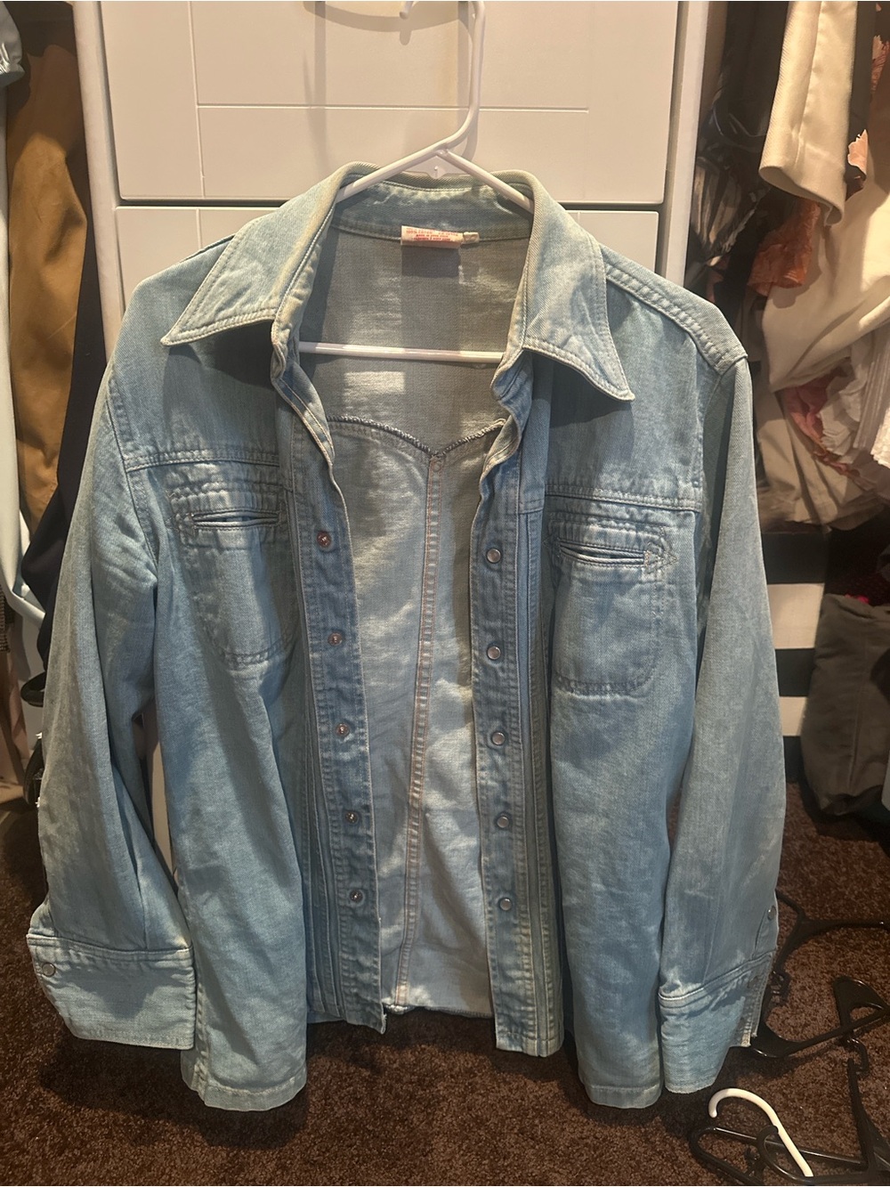 Light Wash Denim Jean Jacket - Women's Casual Button-Front Jacket